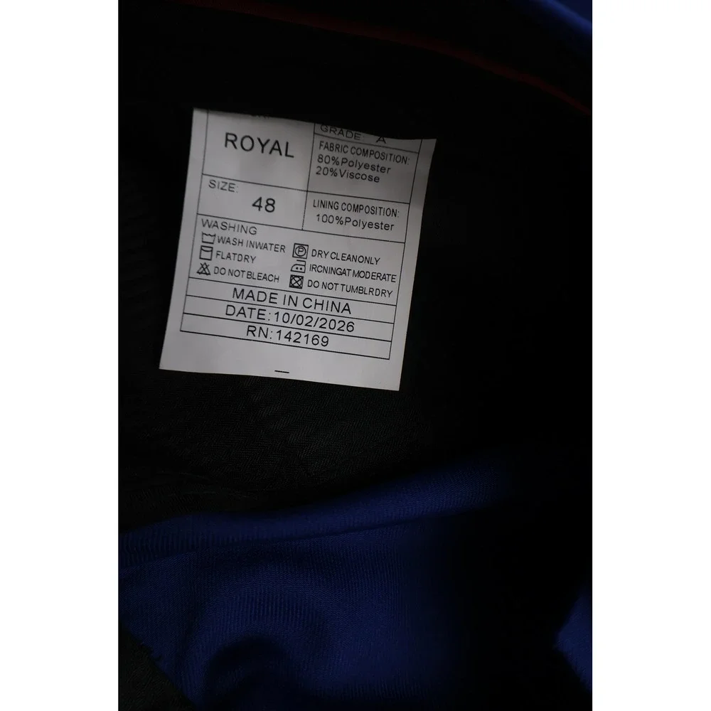 oyal Blue Rhinestone Studded 2pc Ferrucci Suit ST-30 RSet 54/48 NEW